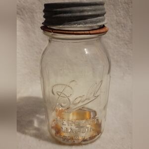 Vintage 1910-1923 Clear Ball Half Gallon Mason Jar
